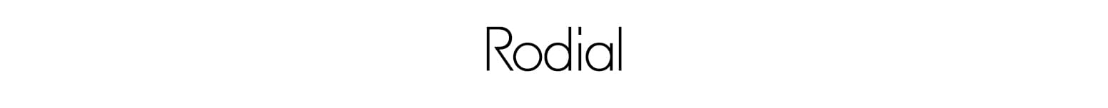 Rodial tuotemerkin logo